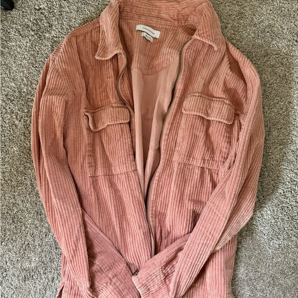Urban Outfitters Rose Pink Corduroy Zip Jacket - Picture 1 of 2